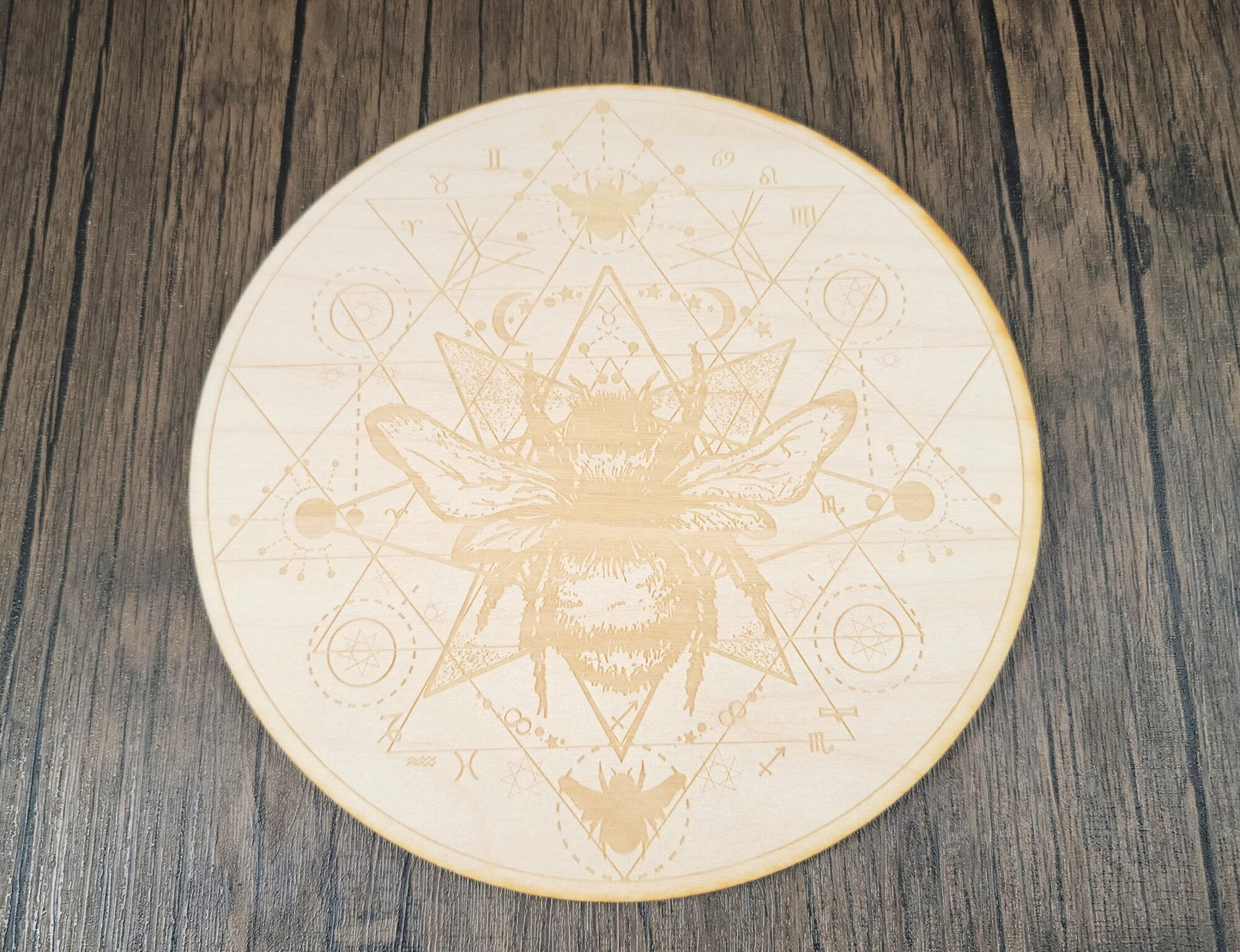 Honey Bee Sri Yantra Sacred Geometry Crystal Grid