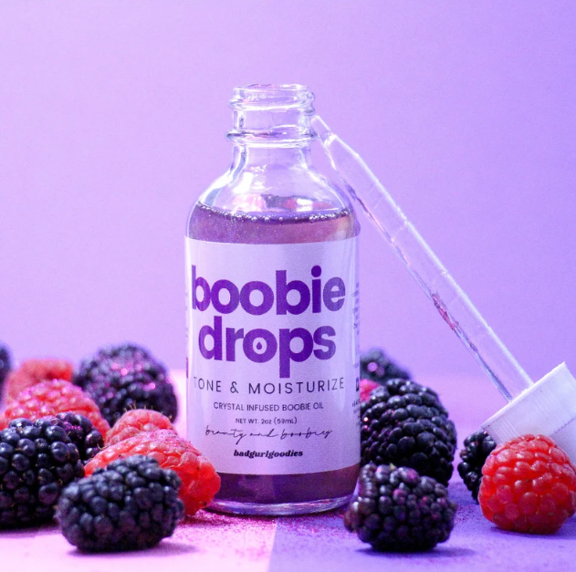 Boobie Drops Acai Breast & Chest Quartz Crystal Infused Oil