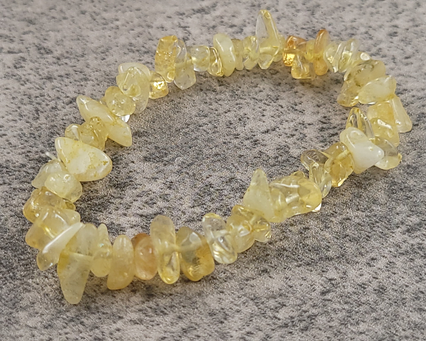 Citrine Gemstone, Crystal Chip Bracelet