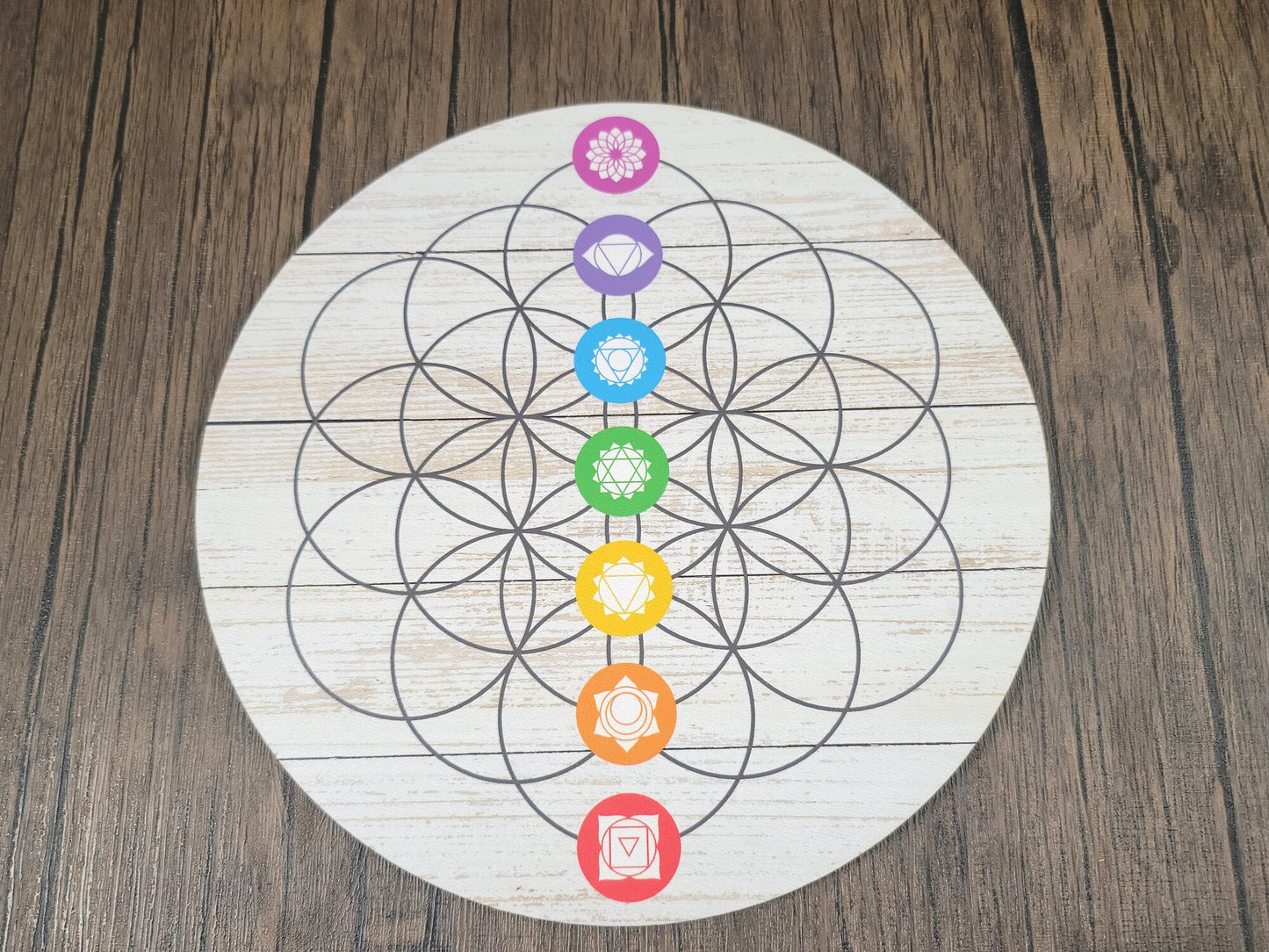 Flower of Life Chakras Crystal Grid