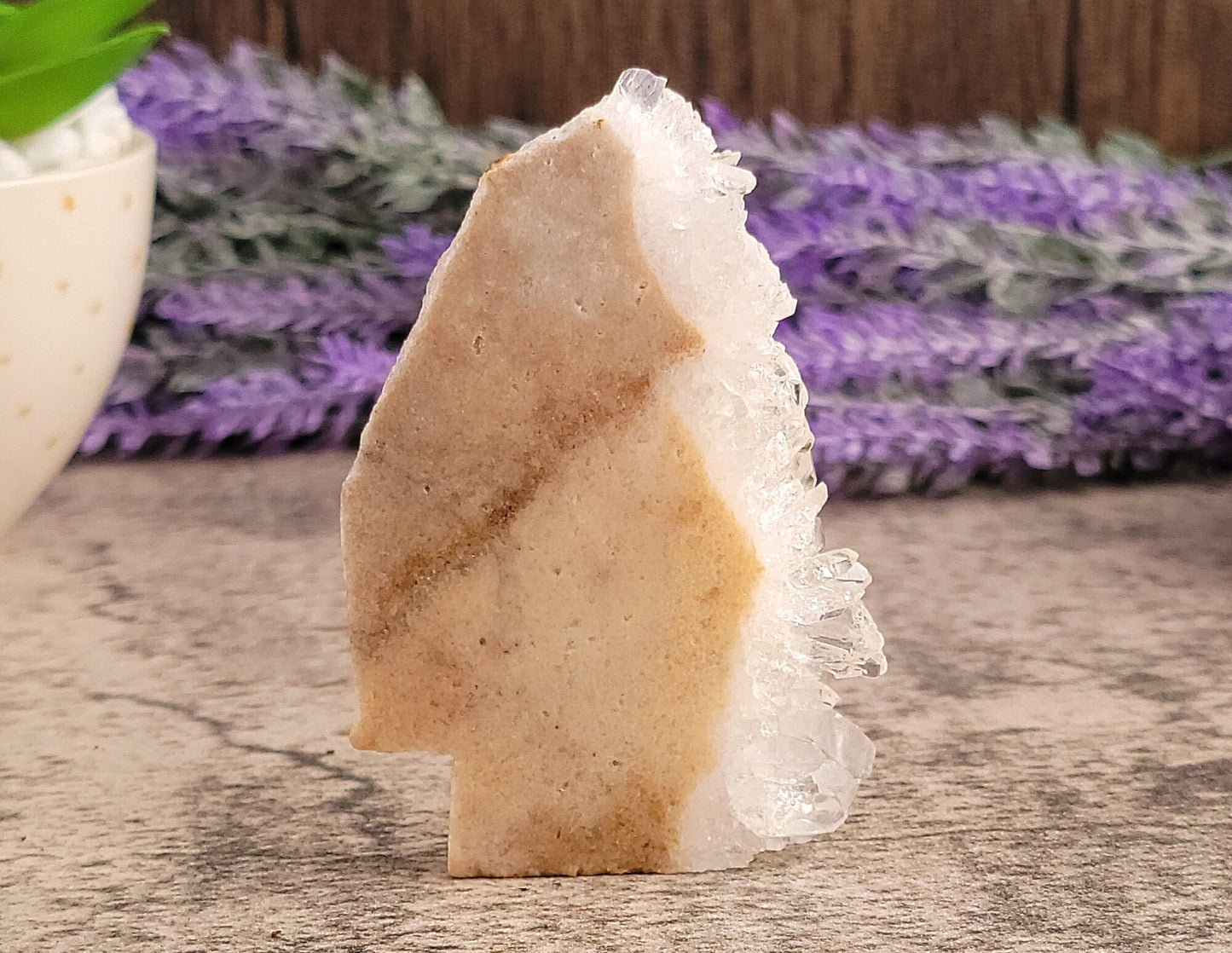 Chrysanthemum Clear Quartz Cluster Hand Carved Crystal Skull