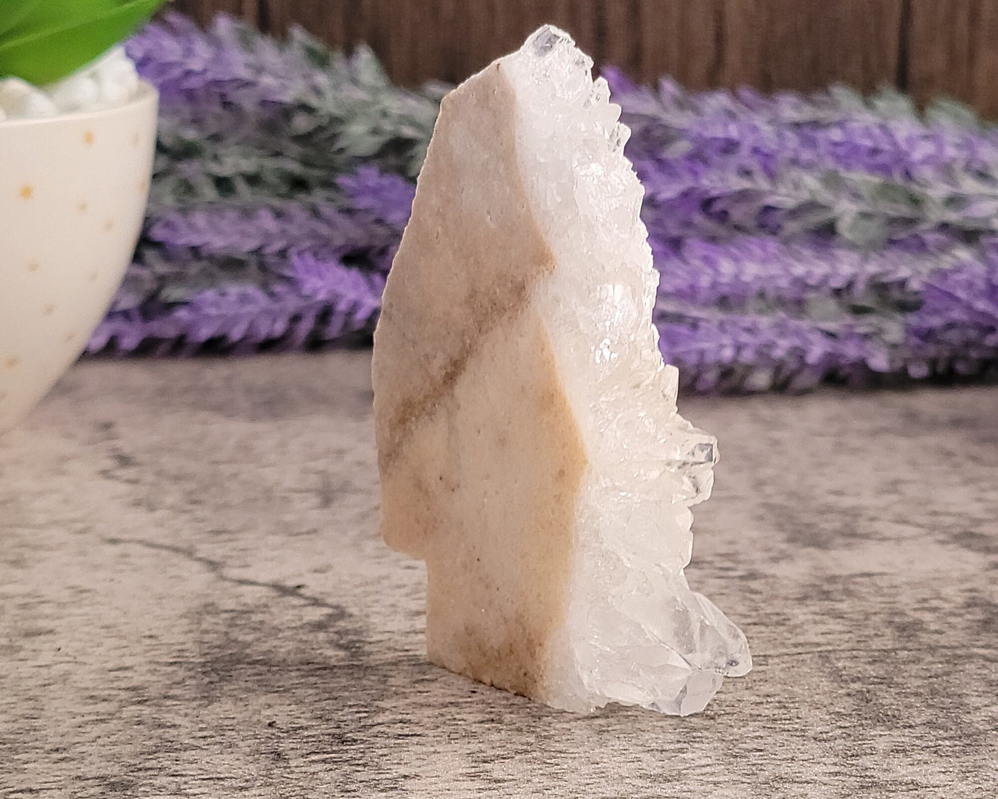 Chrysanthemum Clear Quartz Cluster Hand Carved Crystal Skull