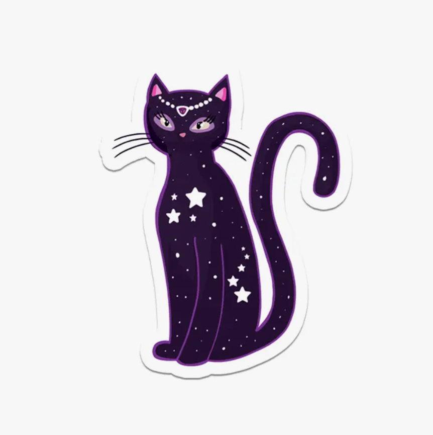 Celestial Star Cat Vinyl Sticker