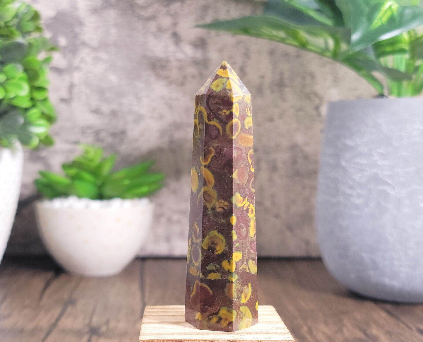 Fruit Jasper, Azubalite, Ajooba Point Tower 3.4" (FJT 1)