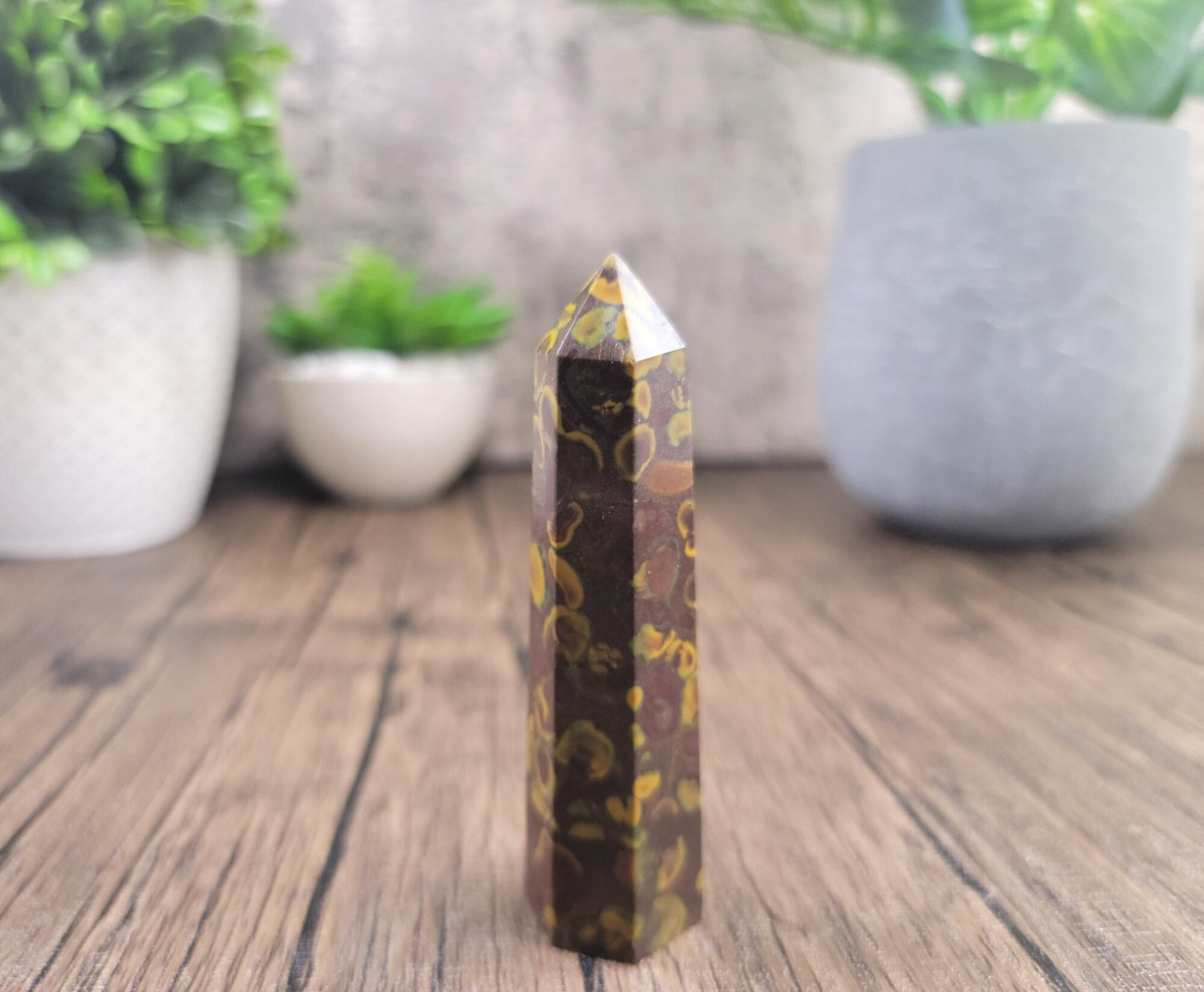 Fruit Jasper, Azubalite, Ajooba Point Tower 3.4" (FJT 1)