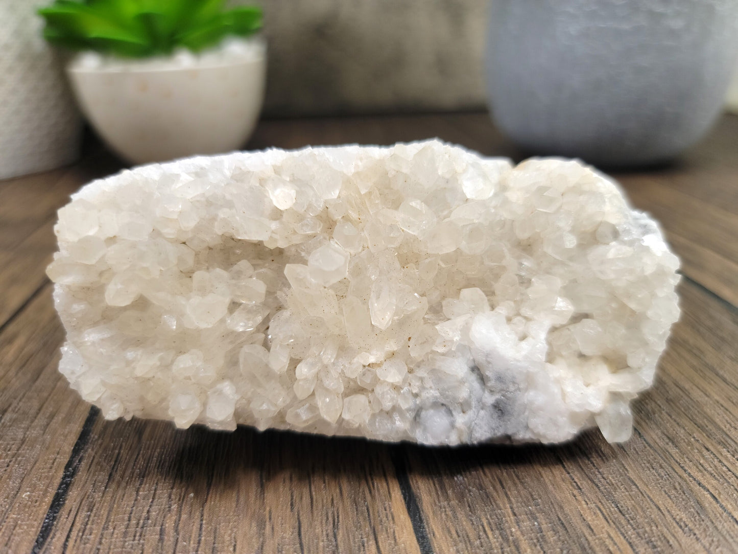 Calcite and Clear Chrysanthemum Quartz Cluster Hand Carved Octopus, 4.25"