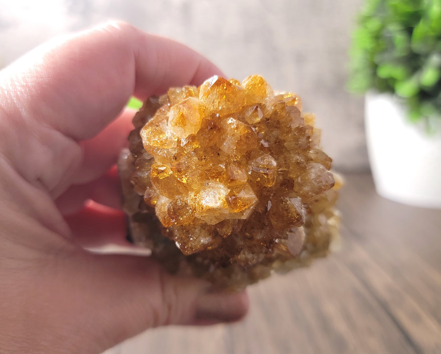 Citrine Cluster, Burnt Amethyst, From Brazil