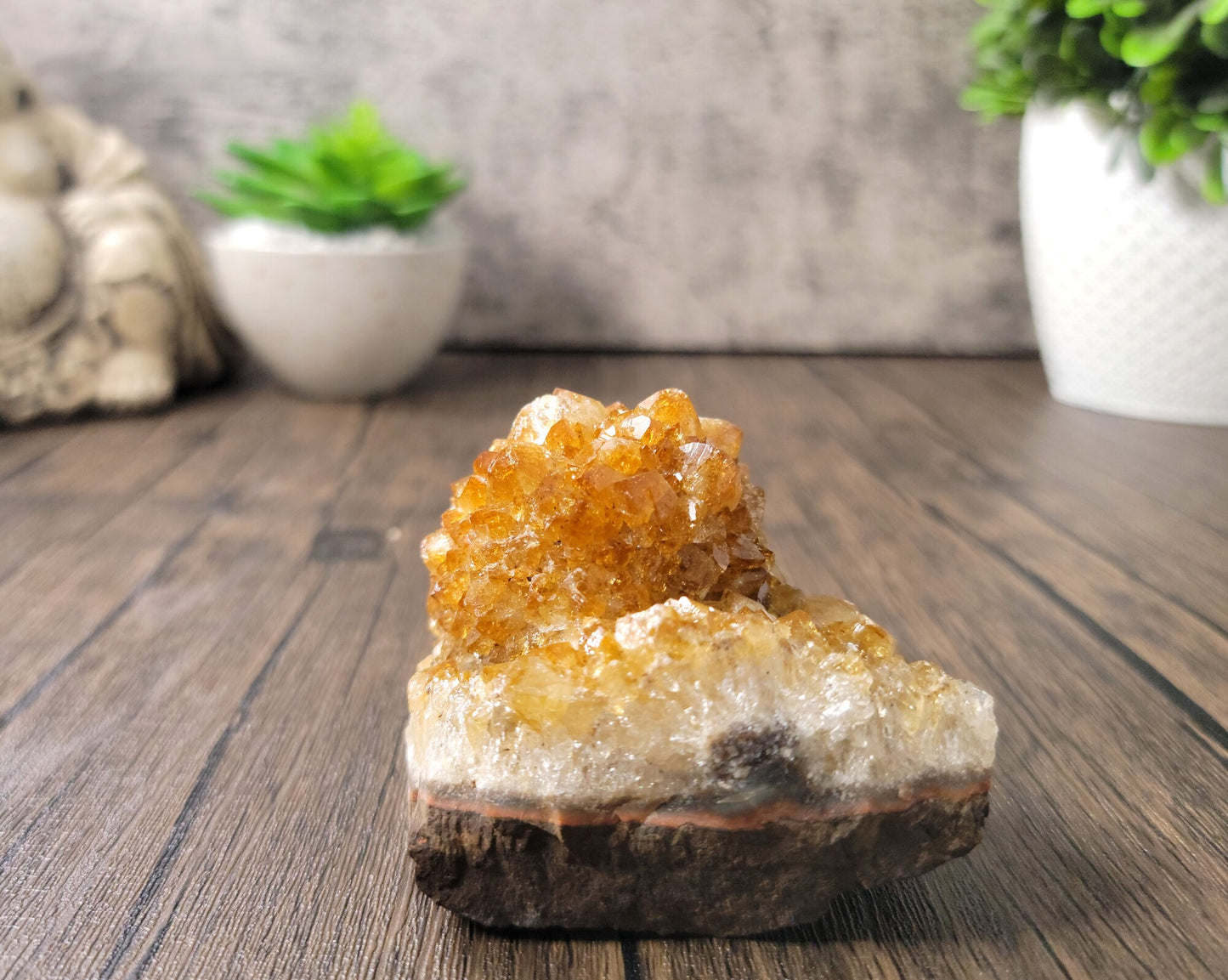 Citrine Cluster, Burnt Amethyst, From Brazil