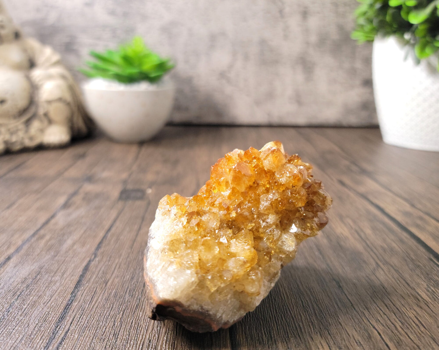 Citrine Cluster, Burnt Amethyst, From Brazil