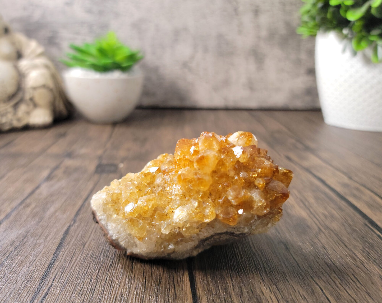 Citrine Cluster, Burnt Amethyst, From Brazil