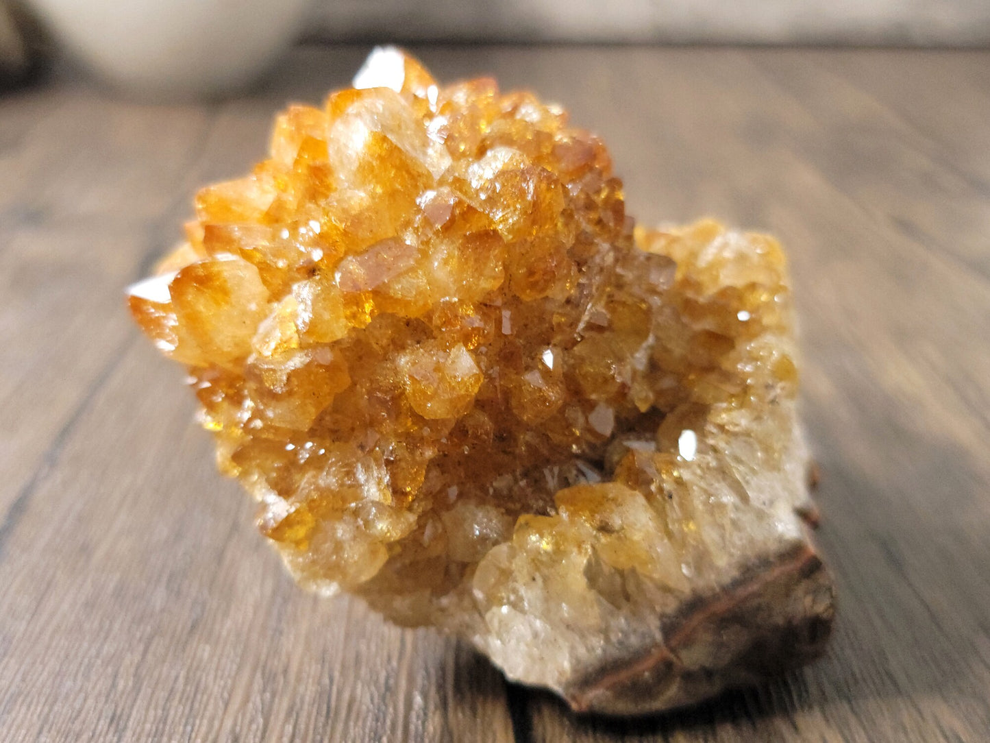 Citrine Cluster, Burnt Amethyst, From Brazil