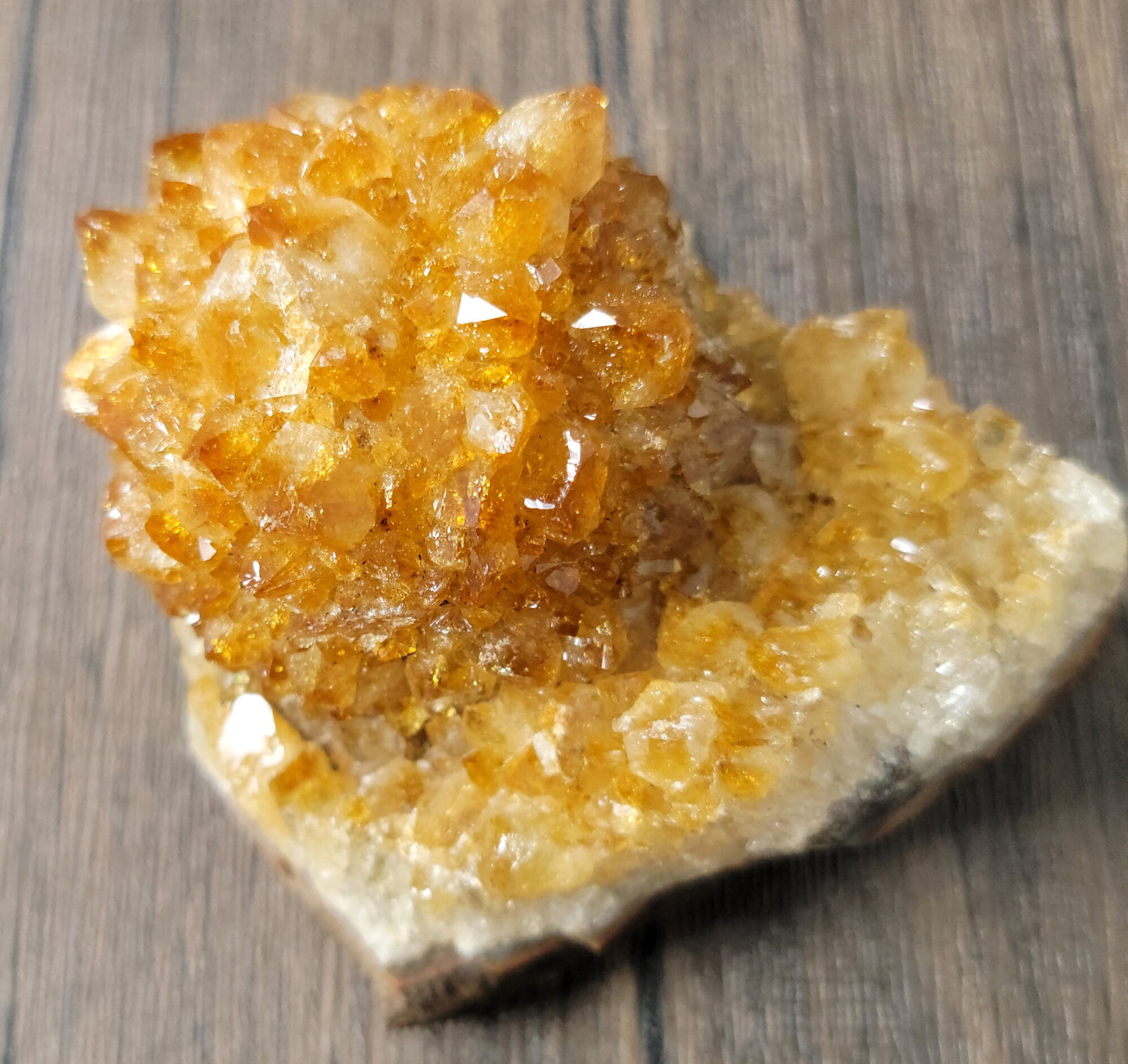 Citrine Cluster, Burnt Amethyst, From Brazil