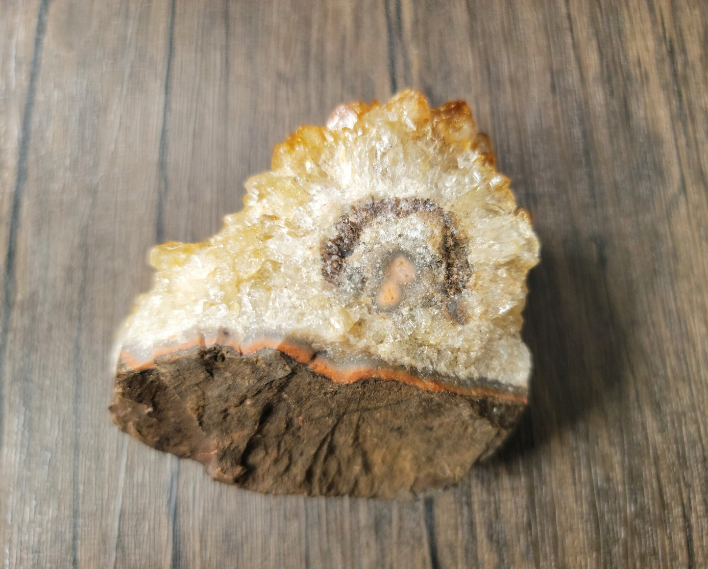Citrine Cluster, Burnt Amethyst, From Brazil
