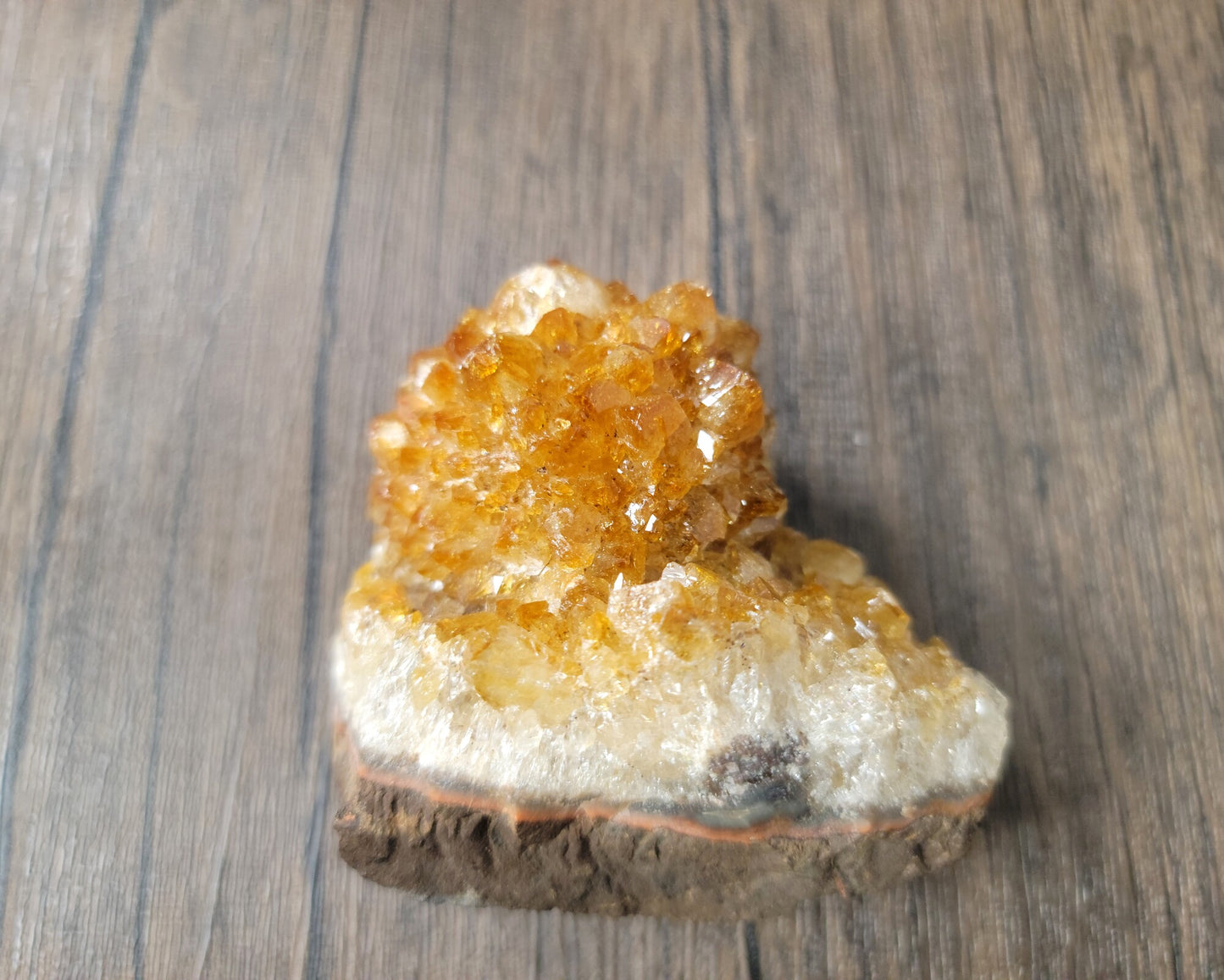 Citrine Cluster, Burnt Amethyst, From Brazil