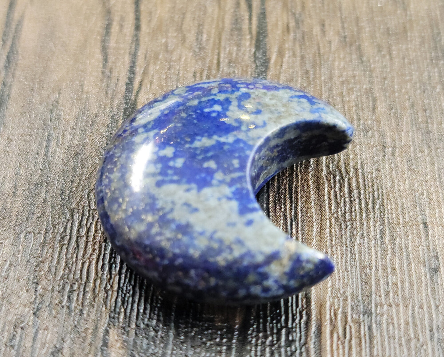 Lapis Lazuli Moon Carving