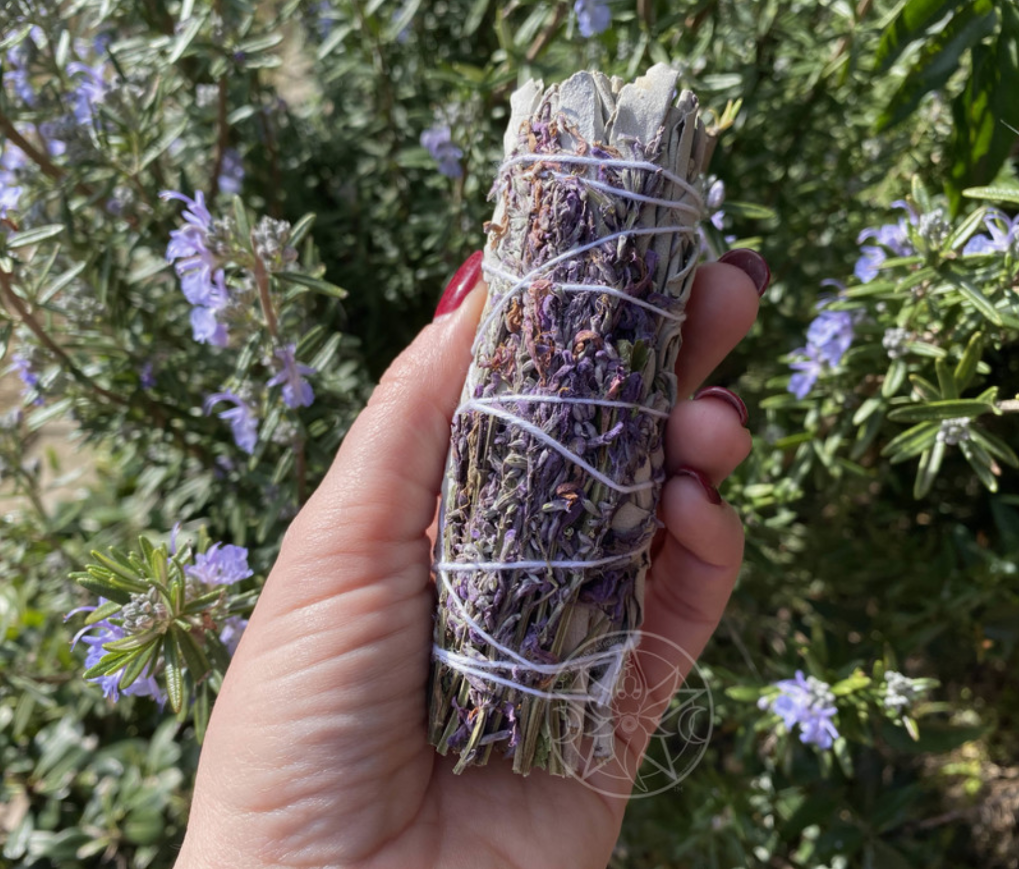 White Sage English Lavender Smudge Stick Bundle