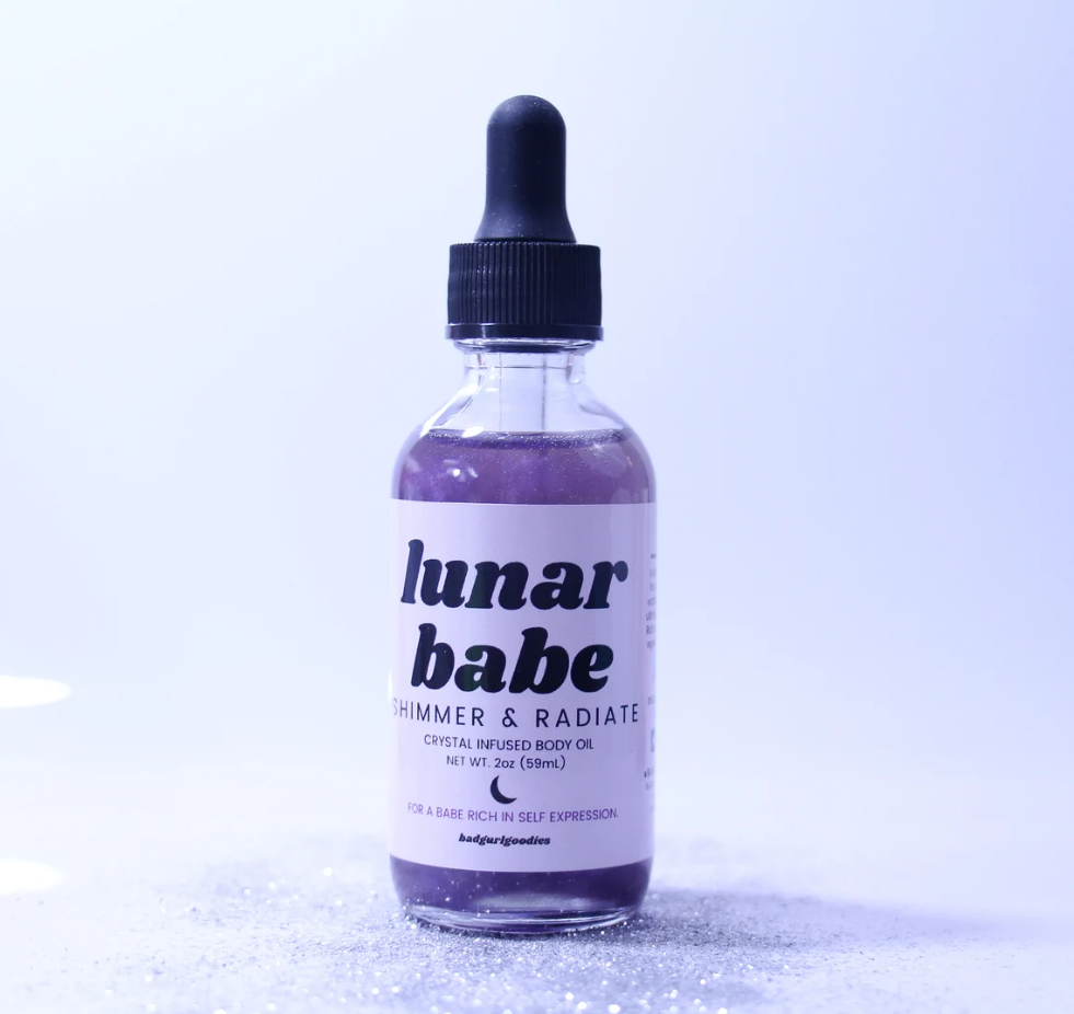 Lunar Babe Shimmer Body Oil Lapis Lazuli Crystal Infused