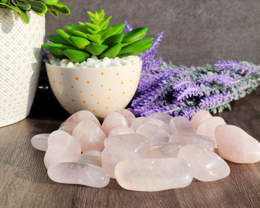 Rose Quartz, Tumbled, Light Pink