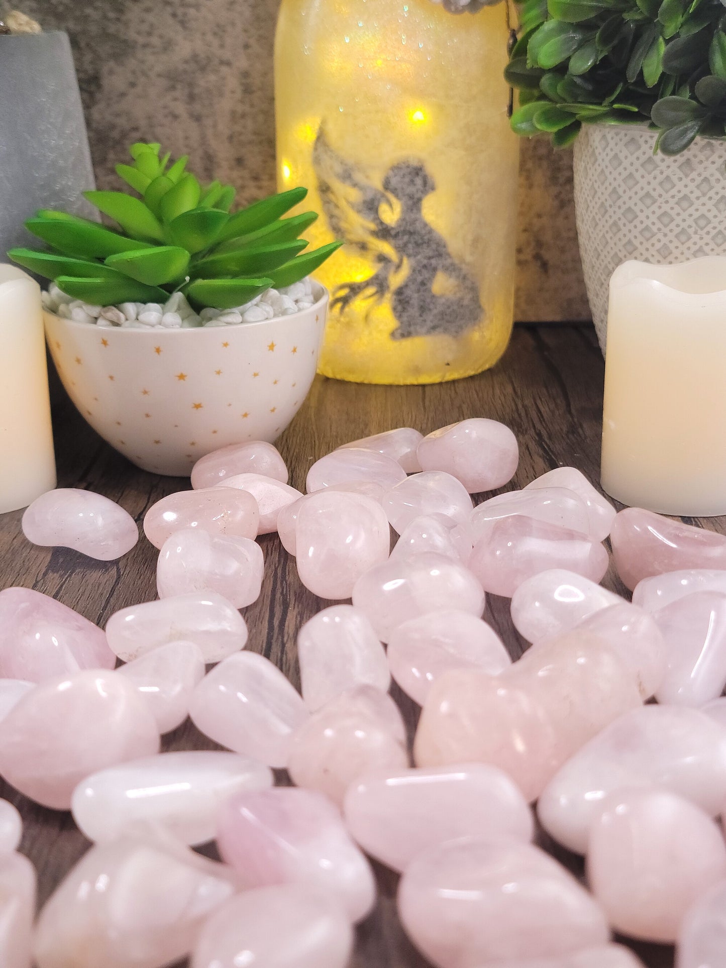 Rose Quartz, Tumbled, Light Pink