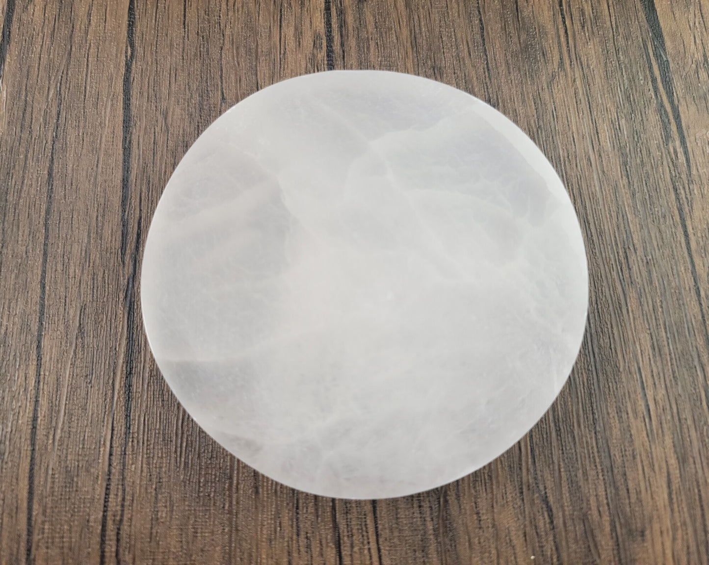 Selenite, Satin Spar Charging Plate, 4" Round