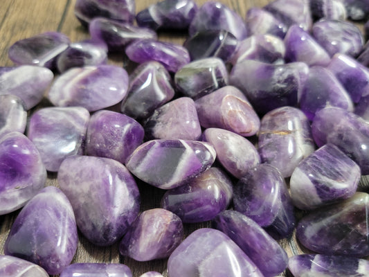 Chevron Amethyst Tumbled