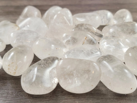 Clear Quartz, Tumbled with Inclusions & Rainbows